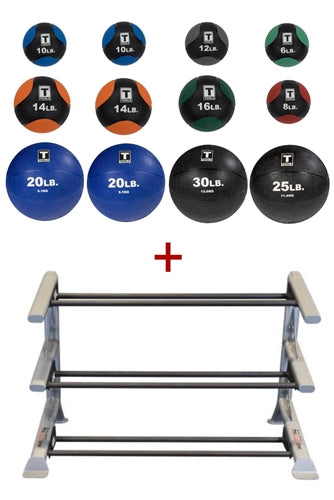 Body-Solid Tools BSTMB Medicine Ball Set (6-30) w/Rack (New)