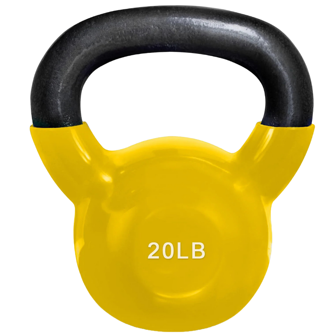 French Fitness Vinyl Kettlebell Set Set of 6 (5-20 lbs) (New)