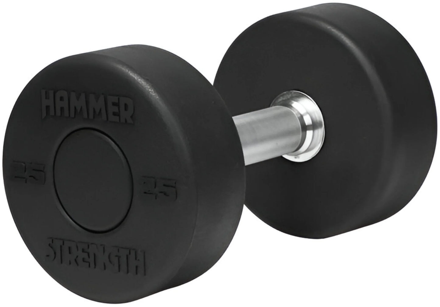 Hammer Strength Round Rubber Dumbbell Set 5-50 lbs w/2-Tier Rack