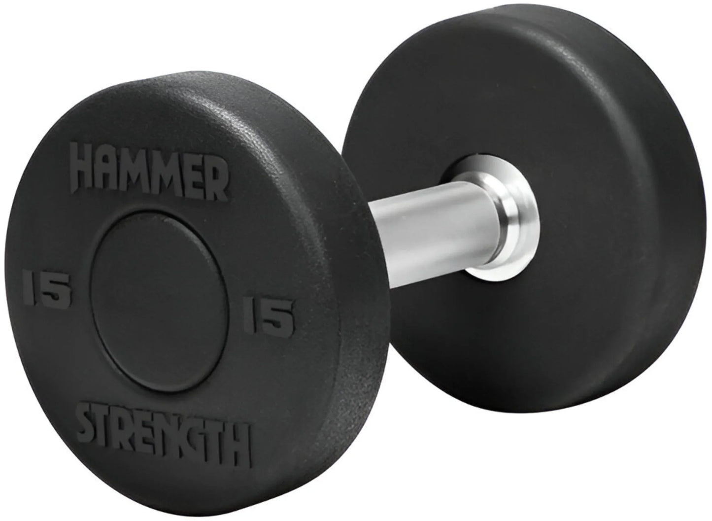 Hammer Strength Round Rubber Dumbbell Set 5-50 lbs w/2-Tier Rack